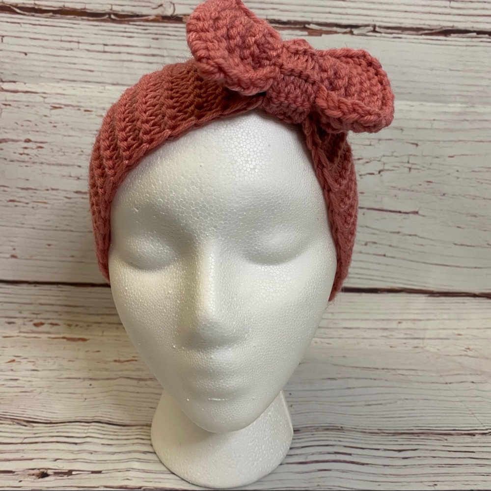 💫Knit Crochet Head/Ear Warmers w/Bow